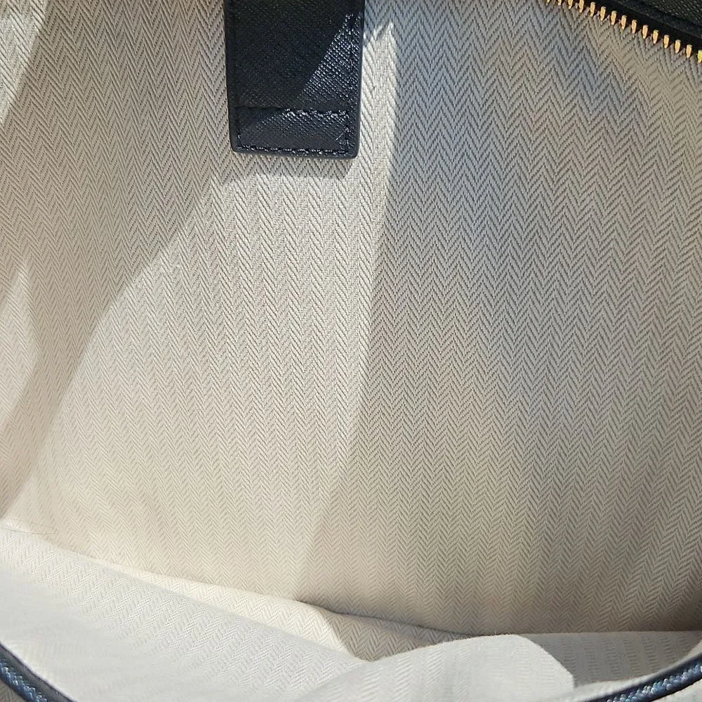 Tory Burch Emerson Black Saffiano Leather Tote Bag